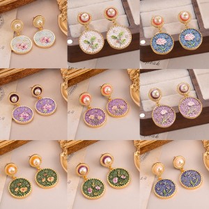 Set de bijuterii florale metalice